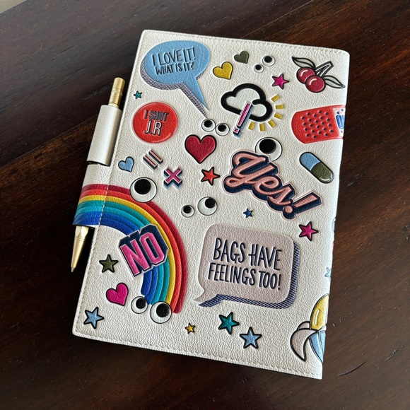 Anya Hindmarch All Over Stickers A5 Journal Plain Notebook Giftable Brand New - Picture 8 of 8